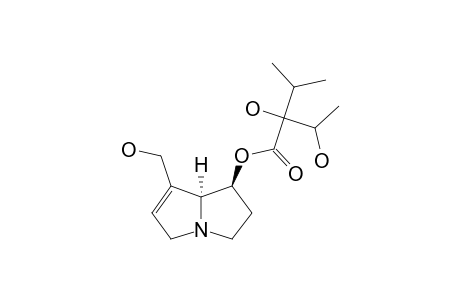 ISO-LYCOPSAMINE;1,2-DEHYDRO-1-HYDROXYMETHYL-7-BETA-(+)-VIRIDIFLOROXY-8-ALPHA-PYRROLIZIDINE