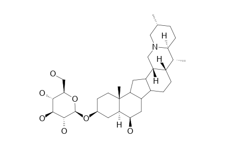 DELAVINE-3-O-BETA-D-GLUCOPYRANOSIDE;(22S,25R)-5-ALPHA,17-BETA-CEVANINE-3-BETA-O-BETA-D-GLUCOPYRANOSIDE-6-BETA-OL
