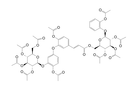 DODEGRANOSIDE-D-PERACETATE;3-[7-ACETOXY-6-[4'''-ACETOXY-3'''-[TETRAACECYL-(O-BETA-D-GLUCOPYRANOSYL)]-PHENOXY]-PHENYL]-ACRYLIC-ACID-1'-(2''ACETOXYPHEN