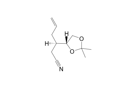 (3R)-3-[(4R)-2,2-dimethyl-1,3-dioxolan-4-yl]hex-5-enenitrile