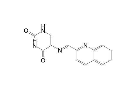 5-{[(E)-2-quinolinylmethylidene]amino}-2,4(1H,3H)-pyrimidinedione