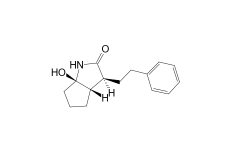 (+-)-(1R*,4S*,5S*)-4-(2-Phenylethyl)-1-hydroxy-2-azabicyclo[3.3.0]octan-3-one