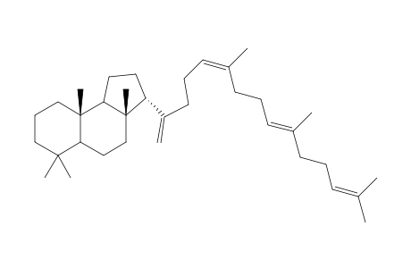 13-[1'-Methylene-5',9',13'-trimethyltetradeca-4',8',12-trienyl]-4,4,8,10-tetramethyl(perhydro)naphthaleno[8,9-a]cyclopentane