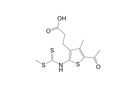 methyl N-(4-methyl-5-acetyl-3-carboxyethyl-thiophene)dithiocarbamate