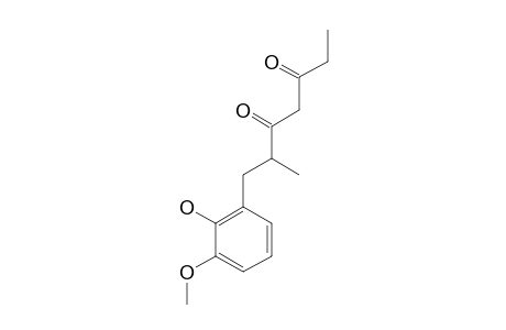 1-(2-Hydroxy-3-methoxyphenyl)-2-methylheptane-3,5-dione