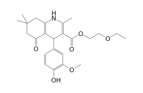 2-ethoxyethyl 4-(4-hydroxy-3-methoxyphenyl)-2,7,7-trimethyl-5-oxo-1,4,5,6,7,8-hexahydro-3-quinolinecarboxylate