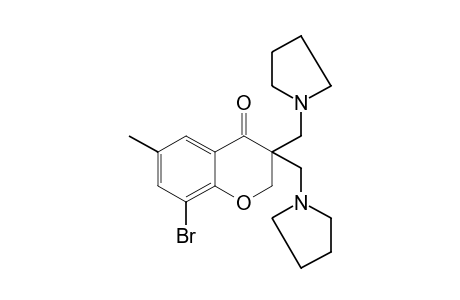 3,3-BIS[(1-PYRROLIDINYL)METHYL]-8-BROMO-6-METHYL-4-CHROMANONE