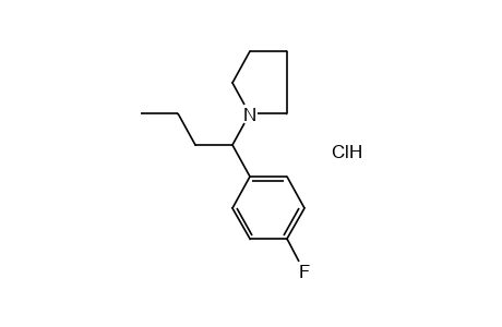 1-(p-fluoro-a-propylbenzyl)pyrrolidine, hydrochloride