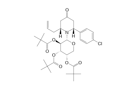 (2R,6R)-N-(2',3',4'-TRI-O-PIVALOYL-ALPHA-D-ARABINOPYRANOSYL)-2-ALLYL-6-(PARA-CHLOROPHENYL)-PIPERIDIN-4-ONE