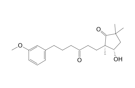 (2R,3S)-2-[6-(3-methoxyphenyl)-3-oxidanylidene-hexyl]-2,5,5-trimethyl-3-oxidanyl-cyclopentan-1-one