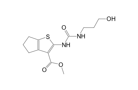 4H-cyclopenta[b]thiophene-3-carboxylic acid, 5,6-dihydro-2-[[[(3-hydroxypropyl)amino]carbonyl]amino]-, methyl ester
