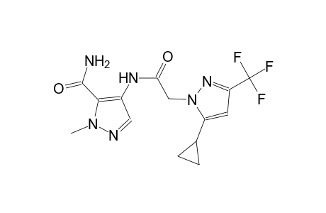4-({[5-cyclopropyl-3-(trifluoromethyl)-1H-pyrazol-1-yl]acetyl}amino)-1-methyl-1H-pyrazole-5-carboxamide