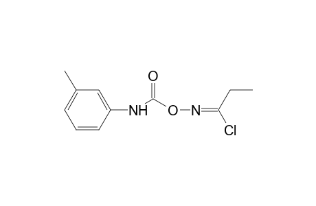 Propanimidoyl chloride, N-[[[(3-methylphenyl)amino]carbonyl]oxy]-