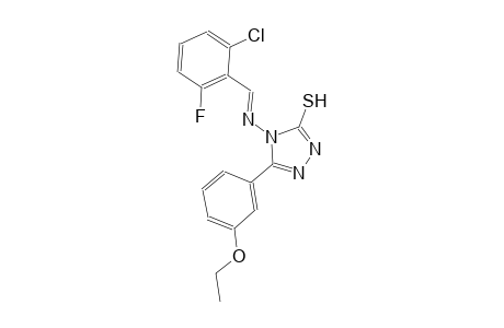 4-{[(E)-(2-chloro-6-fluorophenyl)methylidene]amino}-5-(3-ethoxyphenyl)-4H-1,2,4-triazole-3-thiol