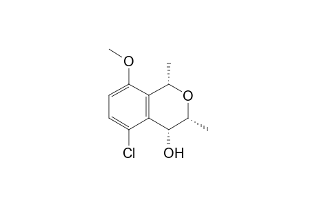 (1S,3R,4R)-5-chloranyl-8-methoxy-1,3-dimethyl-3,4-dihydro-1H-isochromen-4-ol