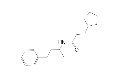 3-cyclopentyl-N-(1-methyl-3-phenylpropyl)propanamide