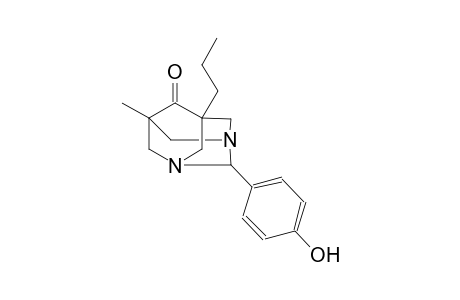 2-(4-hydroxyphenyl)-5-methyl-7-propyl-1,3-diazatricyclo[3.3.1.1~3,7~]decan-6-one