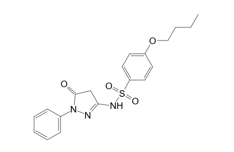 3-[(p-butoxyphenylsulfonyl)amino]-1-phenyl-2-pyrazolin-5-one