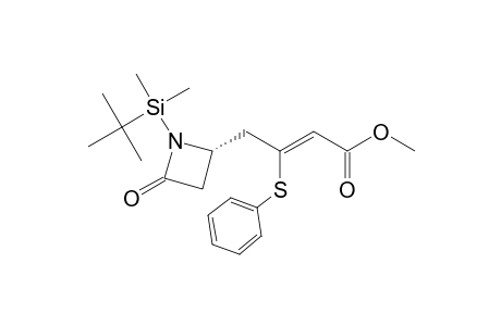 Methyl (Z)-1-(t-butyldimethylsilyl)-4-oxo-.beta.-(phenylthio)-2-azetidine-.alpha.-butenoate