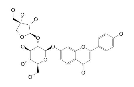 7-O-[BETA-D-APIOFURANOSYL-(1'''->2'')-BETA-D-GLUCOPYRANOSYL]-7,4'-DIHYDROXY-FLAVONE