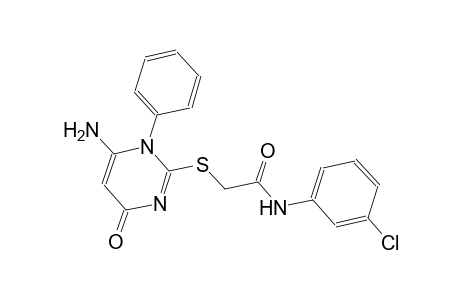 2-[(6-amino-4-oxo-1-phenyl-1,4-dihydro-2-pyrimidinyl)sulfanyl]-N-(3-chlorophenyl)acetamide