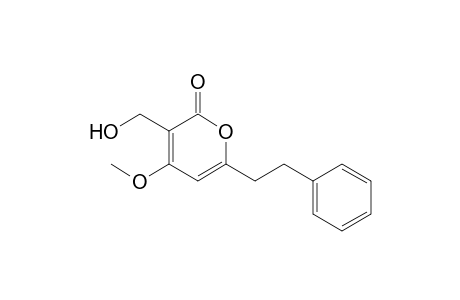 4-Methoxy-3-methylol-6-phenethyl-pyran-2-one