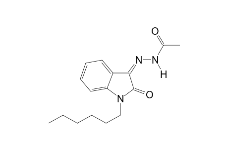 N'-[(3Z)-1-hexyl-2-oxo-1,2-dihydro-3H-indol-3-ylidene]acetohydrazide