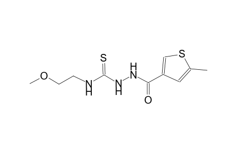 N-(2-methoxyethyl)-2-[(5-methyl-3-thienyl)carbonyl]hydrazinecarbothioamide