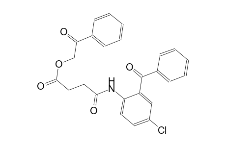 butanoic acid, 4-[(2-benzoyl-4-chlorophenyl)amino]-4-oxo-, 2-oxo-2-phenylethyl ester