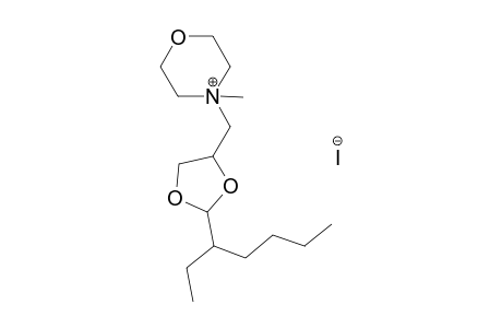 morpholinium, 4-[[2-(1-ethylpentyl)-1,3-dioxolan-4-yl]methyl]-4-methyl-, iodide