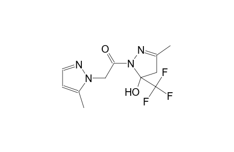 3-methyl-1-[(5-methyl-1H-pyrazol-1-yl)acetyl]-5-(trifluoromethyl)-4,5-dihydro-1H-pyrazol-5-ol