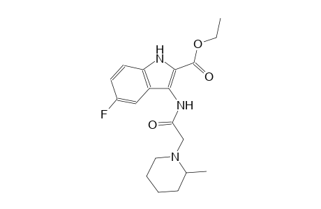 ethyl 5-fluoro-3-{[(2-methyl-1-piperidinyl)acetyl]amino}-1H-indole-2-carboxylate