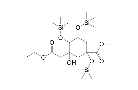 Methyl 3-hydroxy-3-[(ethoxycarbonyl)methyl]-1,4,5-tris[(trimethylsilyl)oxy]cyclohexane-1-carboxylate