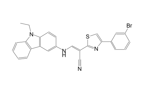 (2E)-2-[4-(3-bromophenyl)-1,3-thiazol-2-yl]-3-[(9-ethyl-9H-carbazol-3-yl)amino]-2-propenenitrile