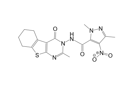 1,3-dimethyl-N-(2-methyl-4-oxo-5,6,7,8-tetrahydro[1]benzothieno[2,3-d]pyrimidin-3(4H)-yl)-4-nitro-1H-pyrazole-5-carboxamide