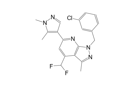 1H-pyrazolo[3,4-b]pyridine, 1-[(3-chlorophenyl)methyl]-4-(difluoromethyl)-6-(1,5-dimethyl-1H-pyrazol-4-yl)-3-methyl-