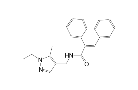 (2E)-N-[(1-ethyl-5-methyl-1H-pyrazol-4-yl)methyl]-2,3-diphenyl-2-propenamide