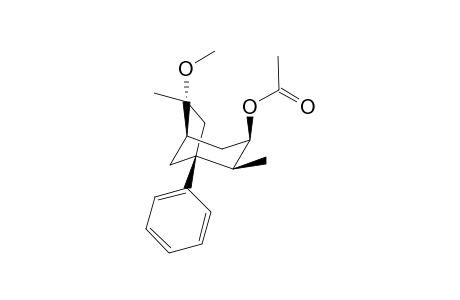 (-)-(1S,2S,3R,5R,6R)-3-Acetoxy-2,6-dimethyl-1-phenylbicyclo[3.2.1]octane