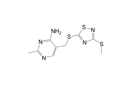 2-methyl-5-({[3-(methylsulfanyl)-1,2,4-thiadiazol-5-yl]sulfanyl}methyl)-4-pyrimidinamine