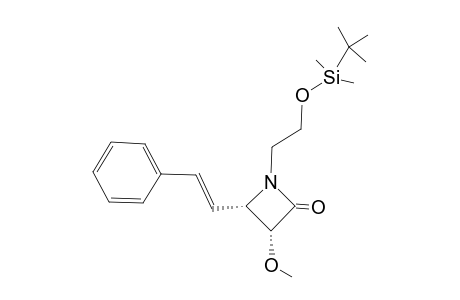 (3R,4S)-1-[2-[tert-butyl(dimethyl)silyl]oxyethyl]-3-methoxy-4-[(E)-2-phenylethenyl]azetidin-2-one