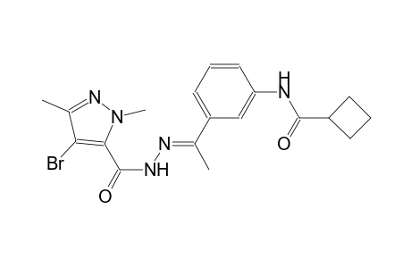 N-(3-{(1E)-N-[(4-bromo-1,3-dimethyl-1H-pyrazol-5-yl)carbonyl]ethanehydrazonoyl}phenyl)cyclobutanecarboxamide