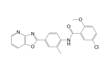 5-Chloro-2-methoxy-N-(2-methyl-4-[1,3]oxazolo[4,5-b]pyridin-2-ylphenyl)benzamide