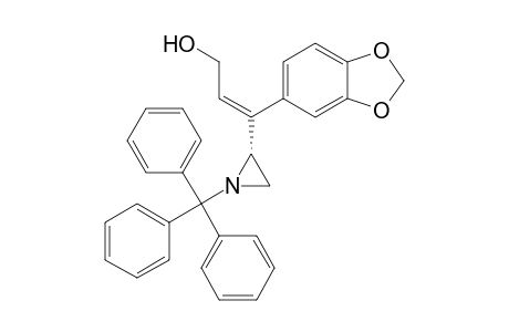 (E)-3-(1,3-benzodioxol-5-yl)-3-[(2R)-1-(triphenylmethyl)-2-aziridinyl]-2-propen-1-ol