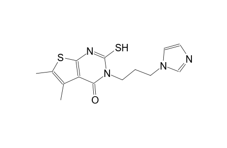 3-[3-(1H-imidazol-1-yl)propyl]-5,6-dimethyl-2-sulfanylthieno[2,3-d]pyrimidin-4(3H)-one