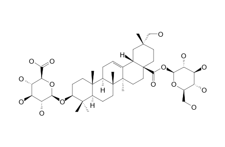 ZYGOPHYLOSIDE-K;3-O-[BETA-D-GLUCURONIC-ACID-PYRANOSYL]-29-HYDROXYOLEANOLIC-ACID-28-O-[BETA-D-GLUCOPYRANOSYL]-ESTER