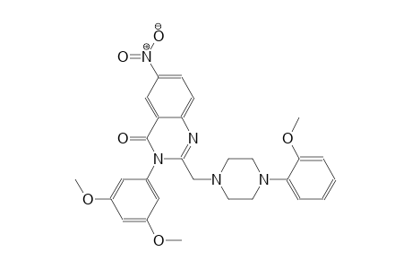 4(3H)-quinazolinone, 3-(3,5-dimethoxyphenyl)-2-[[4-(2-methoxyphenyl)-1-piperazinyl]methyl]-6-nitro-