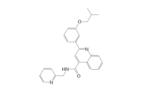 2-(3-isobutoxyphenyl)-N-(2-pyridinylmethyl)-4-quinolinecarboxamide
