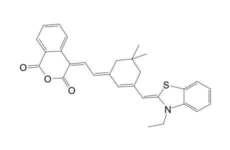 1H-2-benzopyran-1,3(4H)-dione, 4-[2-[3-[(3-ethyl-2(3H)-benzothiazolylidene)methyl]-5,5-dimethyl-2-cyclohexen-1-ylidene]ethylidene]-