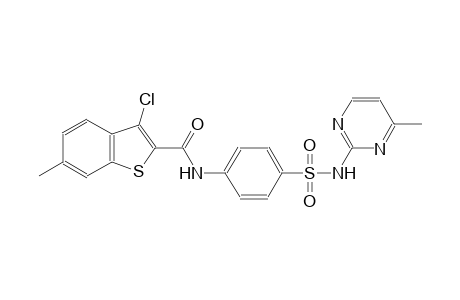 3-chloro-6-methyl-N-(4-{[(4-methyl-2-pyrimidinyl)amino]sulfonyl}phenyl)-1-benzothiophene-2-carboxamide