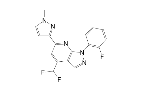 1H-pyrazolo[3,4-b]pyridine, 4-(difluoromethyl)-1-(2-fluorophenyl)-6-(1-methyl-1H-pyrazol-3-yl)-